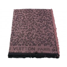 Louis Vuitton Leopard Print Scarf Pink