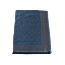 Louis Vuitton Monogram Ikat Shawl Blue