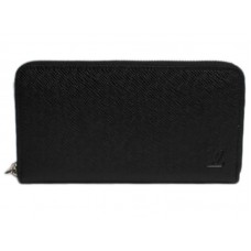 Louis Vuitton Taiga Leather Zippy Wallet Black