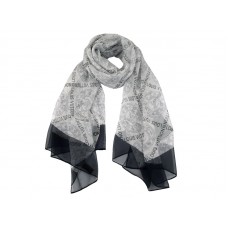 Louis Vuitton Monogram Flowers And Signature With Perforated Effect Scarf White