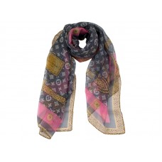 Louis Vuitton Monogram Pattern Scarf Denim Color