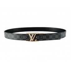 Louis Vuitton Initiales Damier Graphite Belt