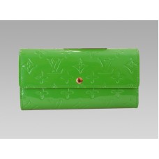 Louis Vuitton Monogram Vernis Sarah Wallet Green Tonic