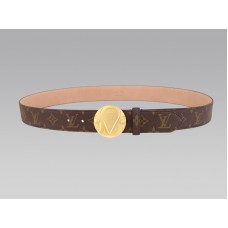 Louis Vuitton 1904 Monogram Belt With Golden Buckle