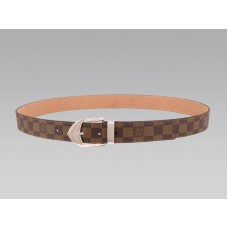 Louis Vuitton Damier Belt With Silver Buckle