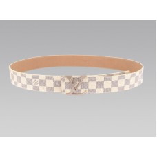 Louis Vuitton Initial Damier Azure Belt Silver Buckle