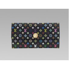 Louis Vuitton Monogram Multicolore Black Sarah Wallet Pistache