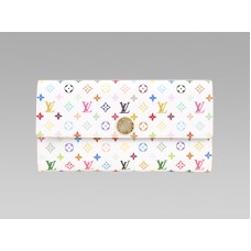 Louis Vuitton Monogram Multicolore White Sarah Wallet Anis