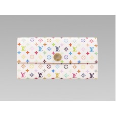 Louis Vuitton Monogram Multicolore White Sarah Wallet Citron