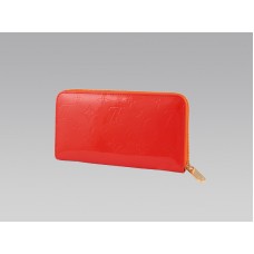 Louis Vuitton Monogram Vernis Zippy Wallet Orange Sunset