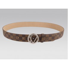 Louis Vuitton 1904 Damier Belt With Silver Buckle