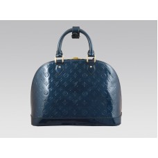 Louis Vuitton Monogram Vernis Alma Mm Bleu Nuit