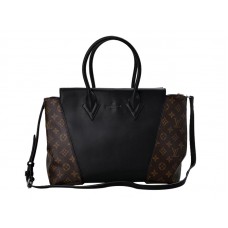 Louis Vuitton W Bag Monogram & Leather Pm Black