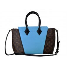 Louis Vuitton W Bag Monogram & Leather Pm Blue