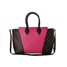 Louis Vuitton W Bag Monogram & Leather Pm Hot Pink