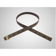 Louis Vuitton Monogram Belt Initials With Gold Buckle