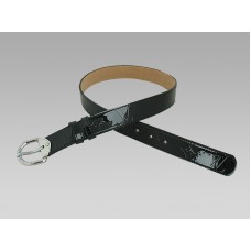 Louis Vuitton Monogram Vernis Black Belt With Silver Buckle