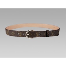 Louis Vuitton Classic Monogram Belt With Golden Buckle