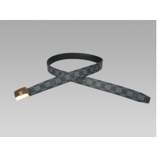 Louis Vuitton Cut Damier Graphite Belt Golden Buckle