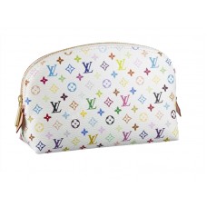 Louis Vuitton Monogram Multicolore Cosmetic Pouch Blanc