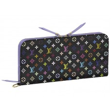 Louis Vuitton Monogram Multicolore Noir Insolite Wallet Violette