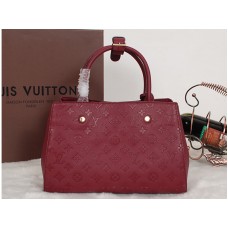 Louis Vuitton Monogram Empreinte Montaigne Mm Burgundy