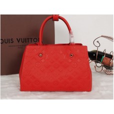 Louis Vuitton Monogram Empreinte Montaigne Mm Red