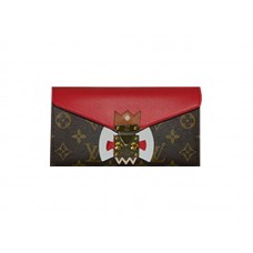 Louis Vuitton Monogram Tribal Mask Sarah Wallet Red