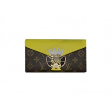 Louis Vuitton Monogram Tribal Mask Sarah Wallet Yellow