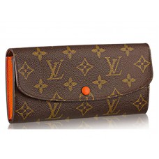 Louis Vuitton Monogram Emilie Wallet Chili Red