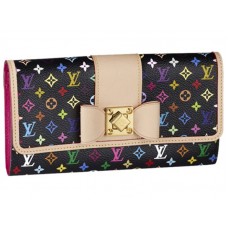 Louis Vuitton Multicolore Sarah Noeud Wallet Black