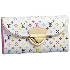 Louis Vuitton Multicolore White Eugenie Wallet Pink