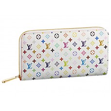 Louis Vuitton Multicolore White Zippy Wallet Orange