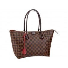 Louis Vuitton Damier Ebene Canvas Caissa Tote Mm Cherry