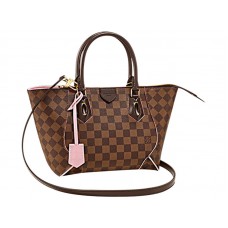 Louis Vuitton Damier Ebene Canvas Caissa Tote Pm Rose Ballerine