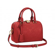 Louis Vuitton Monogram Empreinte Speedy Bandouliere 20 Cherry