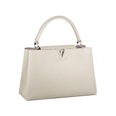 Louis Vuitton Capucines Mm Bag Off-White