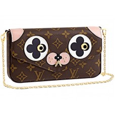 Louis Vuitton Monogram Canvas Pochette Felicie An Adorable Dog