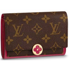 Louis Vuitton Flore Compact Wallet Monogram Canvas Fuchsia m64588