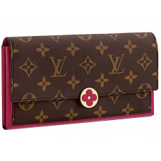 Louis Vuitton Flore Wallet Monogram Canvas Fuchsia m64585