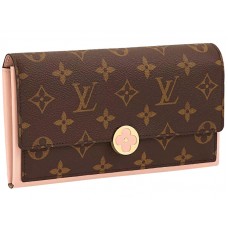 Louis Vuitton Flore Wallet Monogram Canvas Rose Ballerine m64586