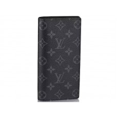 Louis Vuitton Monogram Eclipse Canvas Brazza Wallet m61697