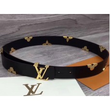 Louis Vuitton Iconic Metallic Flowers Initiales Belt m9310