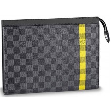 Louis Vuitton Damier Graphite Stripe Pochette Voyage Mm Yellow n60107