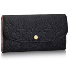 Louis Vuitton Monogram Empreinte Leather Emilie Wallet Noir m62369