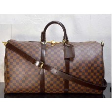 Louis Vuitton Damier Ebene Canvas Keepall Bandouliere 55 n41414