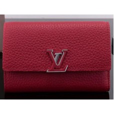 Louis Vuitton Taurillon Leather Capucines Compact Wallet Rubis m62158