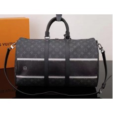 Louis Vuitton Monogram Eclipse Keepall Bandouliere 45 Flash m43413