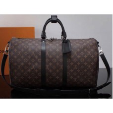 Louis Vuitton Monogram Macassar Canvas Keepall Bandouliere 50 m56712