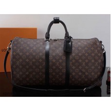 Louis Vuitton Monogram Macassar Canvas Keepall Bandouliere 55 m56714